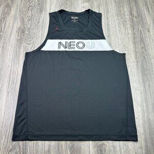 Rhone Performance Tank Top Men's Large Black Gym Training Active Running NEOU